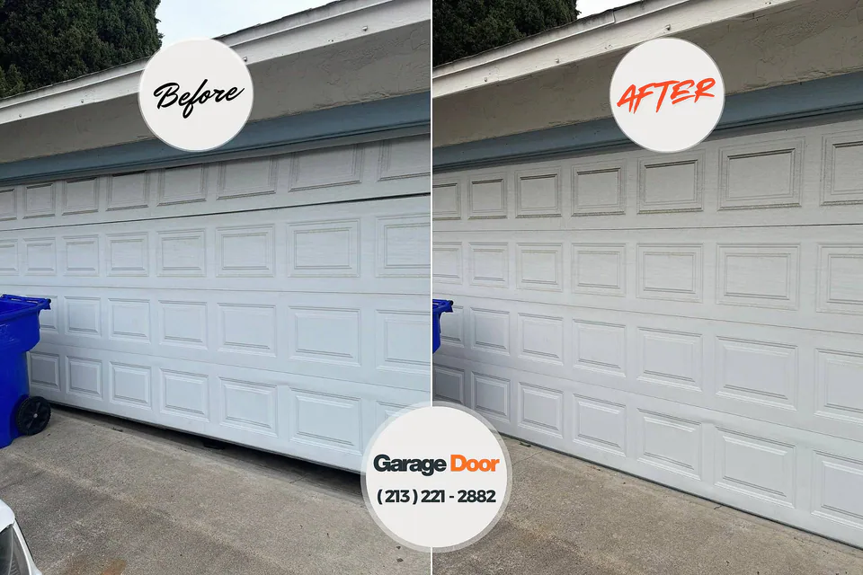 Before and after: garage door repair 63144
